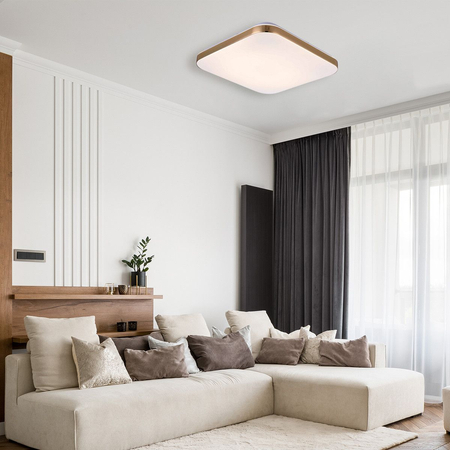 Plafon kwadratowy Babilon średni złoty 4000k LP-335/1C M 4GD square