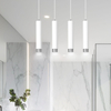 Lampa wisząca KIBO 4 WH/CHROME Emibig 641/4 biały/chrom