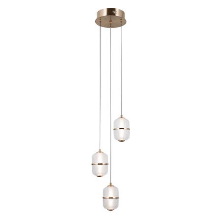 Lampa wisząca Italux Alani PND-34375-3-HBR Złoty