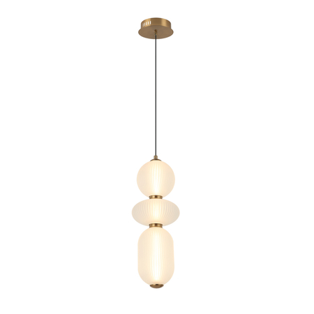 Lampa wisząca Italux Nico PND-8545-3-AB-WH Czarny, złoty