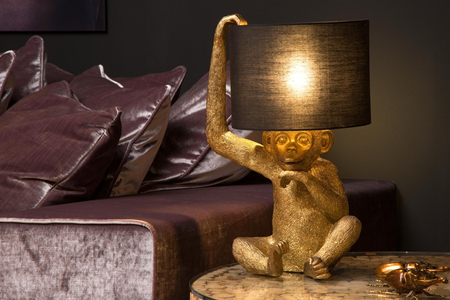 Lampa stołowa Lucide EXTRAVAGANZA CHIMP 10502/81/30 czarny/złoty