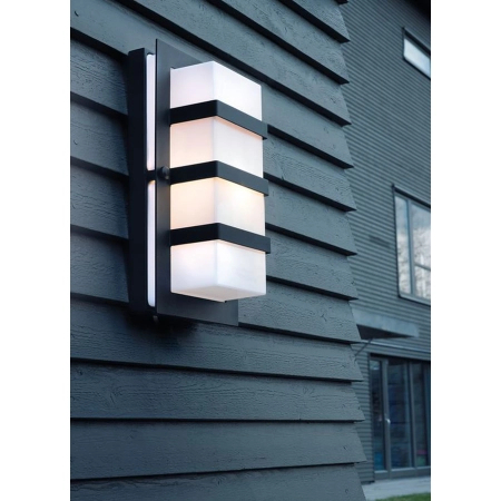 BODEN 860 BLACK E27 LED 9W OPAL LAMPSHADE