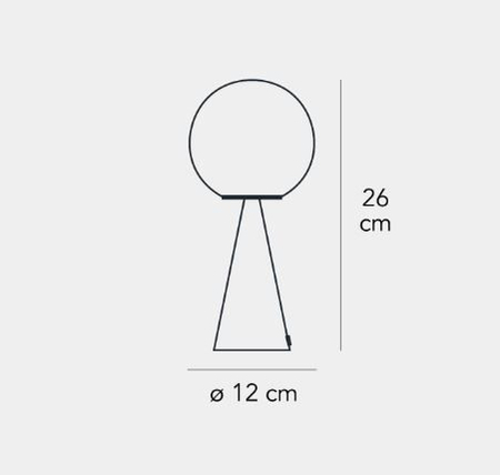 Lampa stołowa Fontana Arte F247400550NENE Bilia Mini