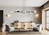 Lampa wisząca ROSSI 6 BL GRAFIT Emibig 875/6 czarny