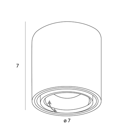 MAXLIGHT C0256 LAMPA SUFITOWA FIX 6W BIAŁA