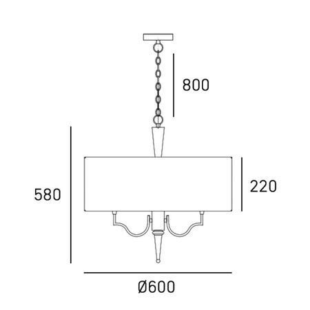 Cosmo Light Lampa wisząca WASHINGTON P05922NI-WH