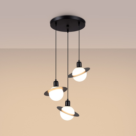 Sollux Lighting Lampa wisząca HYPERION 3P czarny SL.1359