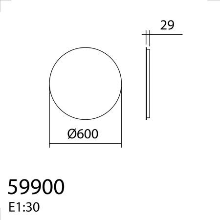 Lustro łazienkowe LUNA Ø60 36,5W CCT 3000-4000-5500K światło odbite IP44 ściemnianie dotykowe, funkcja odparowania