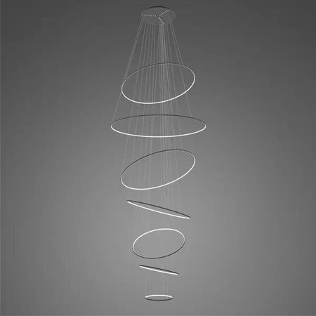 Lampa wisząca Ledowe Okręgi No.7 czarna 3k ściemnialna