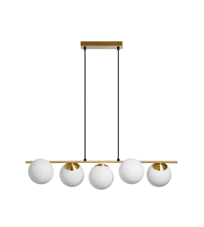 Lampa wisząca RONDO mosiądz mat 5xE27 Ø15cm