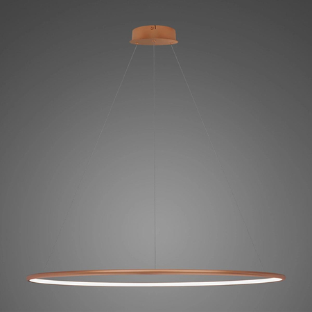 Lampa wisząca Ledowe Okręgi No.1 120cm 3k miedziana ściemnialna