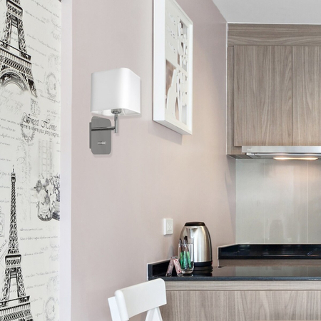 Milagro Kinkiet Napoli 1xE27 Biały / Chrom ML6359 Biel / Chrom