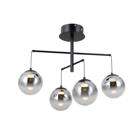 Lampa wisząca Italux Velada PND-34381-4-BK Czarny mat