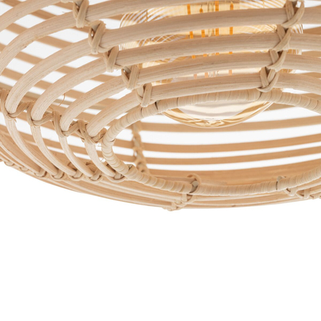 Lampa wisząca Nowodvorski RATTAN S 11153 Naturalne drewno Biały