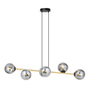 Lampa wisząca GRAVITY 6 Emibig 1237/6 czarny/złoty