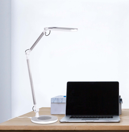 Lampa biurkowa ALETTE Kaja K-BL1221 SREBRNY 