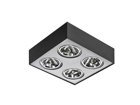 Lampa sufitowa PAULO 4 12V BLACK/ALUMINIUM Azzardo AZ1264 czarny