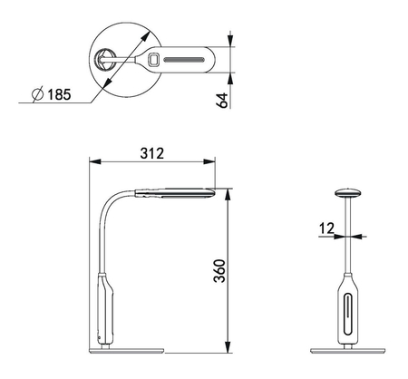 Lampa biurkowa MIDA Kaja K-BL1072 BIAŁY 