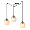 Lampa wisząca LEVEL 3 BL MIODOWY Emibig 758/3 czarny/złoty