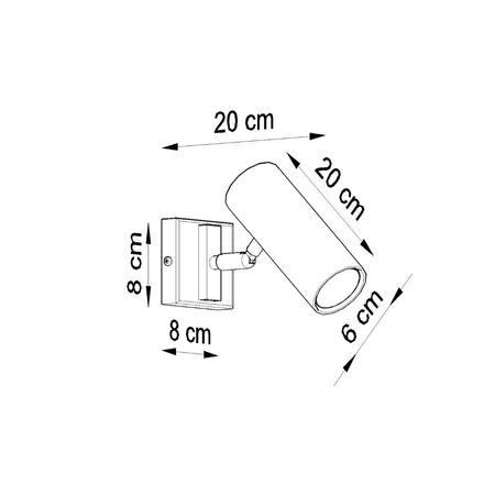 Sollux Lighting Kinkiet DIREZIONE czarny SL.0498
