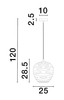 Lampa wisząca Luces Exclusivas BAMBU - czarny mat LE43418