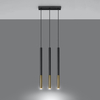 Sollux Lighting Lampa wisząca MOZAICA 3L czarny/złoto SL.0892