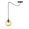 Lampa wisząca GIGI 1 BL MIODOWY Emibig 938/1 czarny/złoty