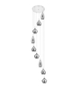 Lampa wisząca Azzardo AZ3673 Amber Milano 9 chrome