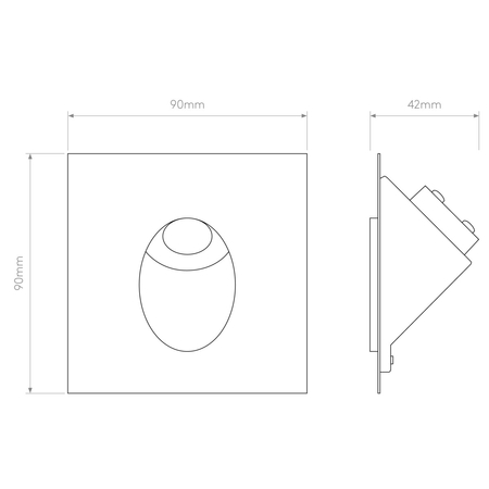 Oczko Astro Leros Trimless LED 1342002 Matowy Biały