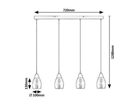Lampa wisząca Rabalux Ilmari 72184 czarny