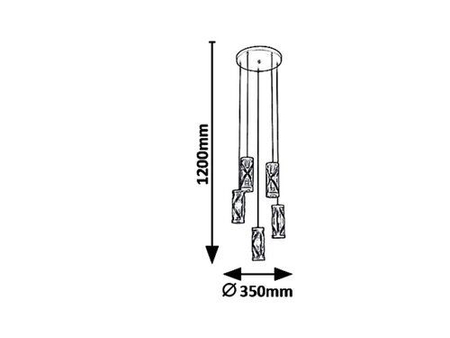Lampa wisząca Rabalux Oberon 5340 Brązowy