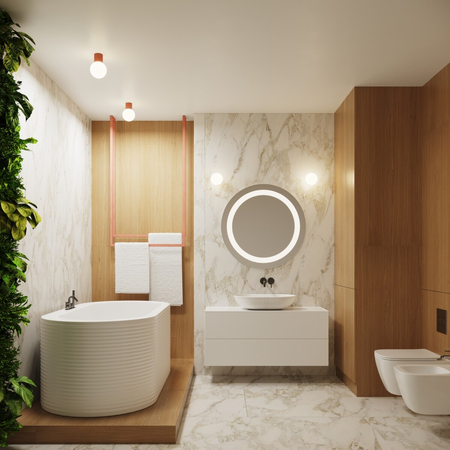 Sollux Lighting Kinkiet HALO brzoskwiniowy IP44 SL.1752