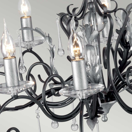 Żyrandol Elstead Lighting Amarilli patyna AML10-BLK-SILVER