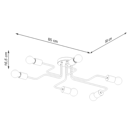 Sollux Lighting Żyrandol TIMBO 6 biały SL.1666