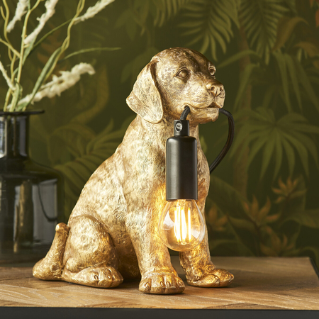 Lampa stołowa Endon Lighting Labrador Puppy 107364 złoty