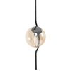 Lampa wisząca Kaja VELA K-5337 bursztynowy, czarny