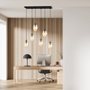 Lampa wisząca ASTRAL 6 Emibig 1267/6 czarny/złoty