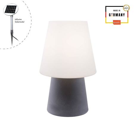 Lampa solarna No.1 zewnętrzna ogrodowa przenośna 2900K Biała ciepła 60cm, szary 32528S 