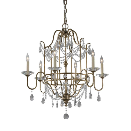Żyrandol Elstead Lighting Gianna srebrny FE-GIANNA6