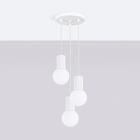 Sollux Lighting Lampa wisząca HALO 3P biała SL.1710