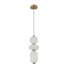 Lampa wisząca Italux Nico PND-8545-3-AB-WH Czarny, złoty