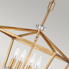 Średnia lampa wisząca / Półplafon Stinson - 4 źródła światła - Postarzany mosiądz Quintiesse QN-STINSON-4P-M-DBR