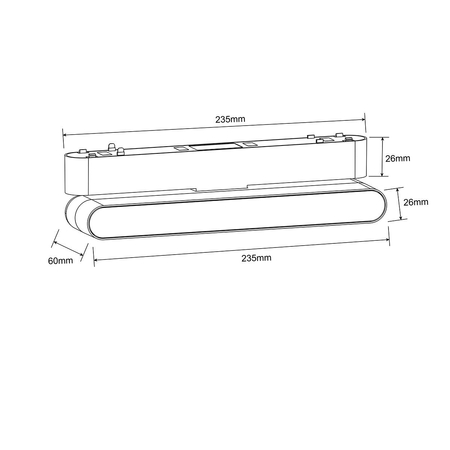 Light Prestige Reflektor Magnetic Slim Fizz 12W LED 4000K biały LP-626-MAG SLIM 12W 4WH