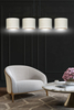 Lampa wisząca HILDE 4 BL WHITE Emibig 1052/4 biały/czarny