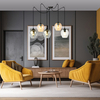 Lampa wisząca LEVEL 5 BL MIX Emibig 759/5 czarny/złoty