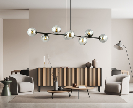 Lampa wisząca ROSSI 8 BL GRAFIT Emibig 875/8 czarny