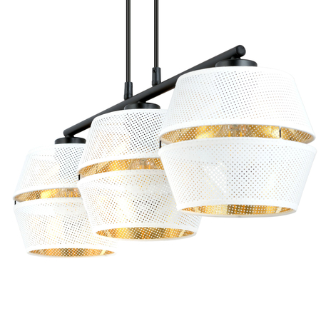 Lampa wisząca MALIA 3 Emibig 1184/3 biały/czarny