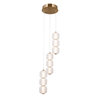Lampa wisząca Italux PND-34362-9-HBR-OPAL złoty