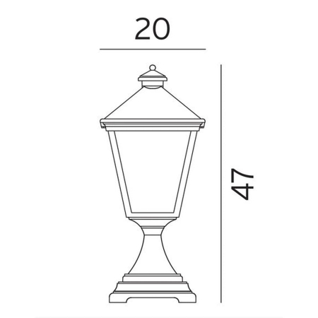LONDON 484 BLACK E27 LED 9W 47CM
