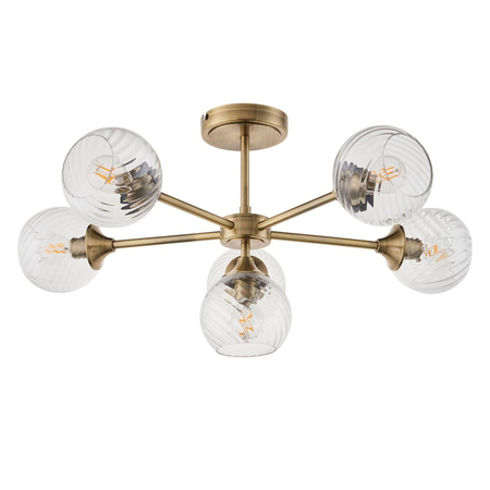 Lampa sufitowa Endon Lighting Allegra 103171 mosiądz